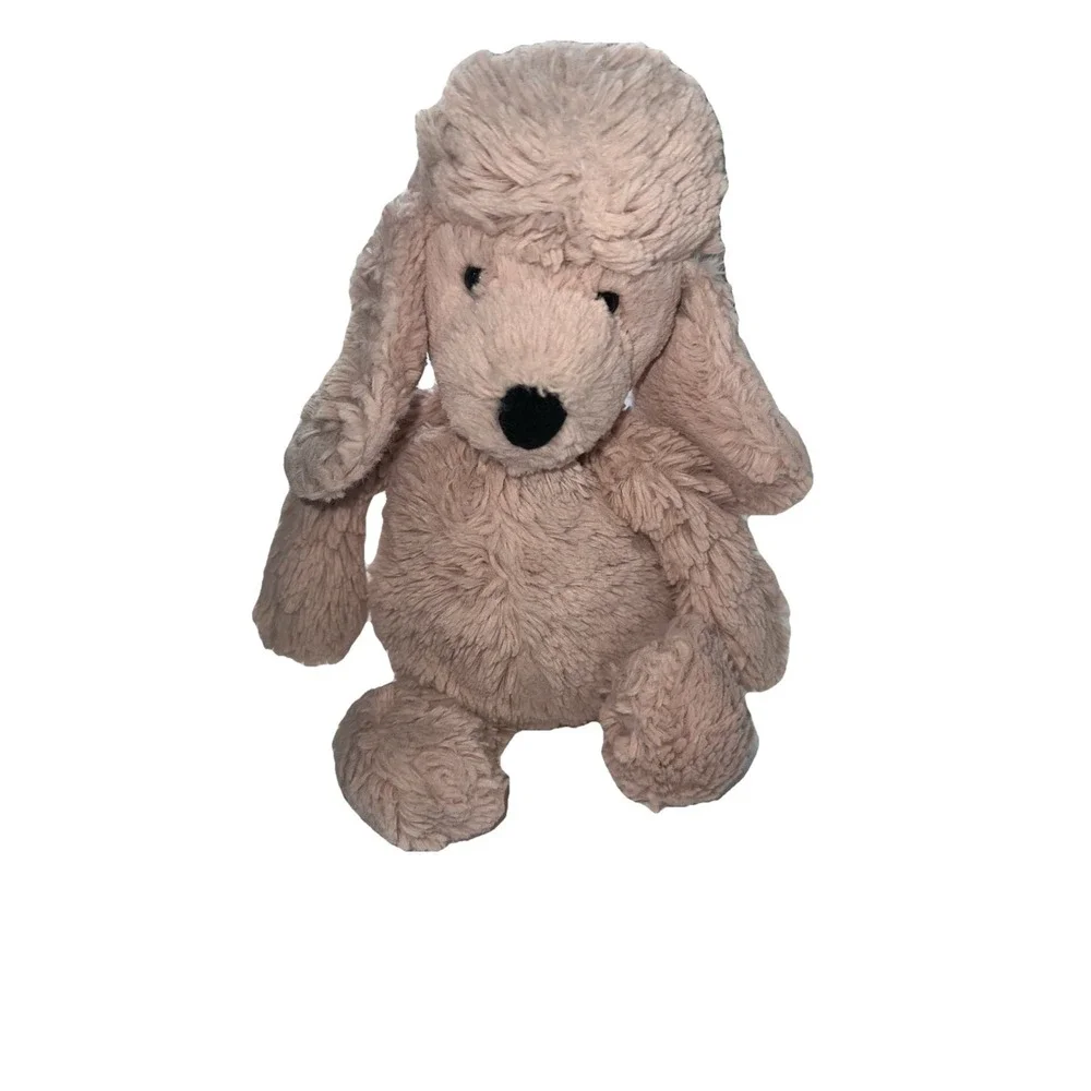 Jellycat Bashful Poodle Plush Blush Pink Stuffed Toy Medium London 12" - Picture 1 of 6